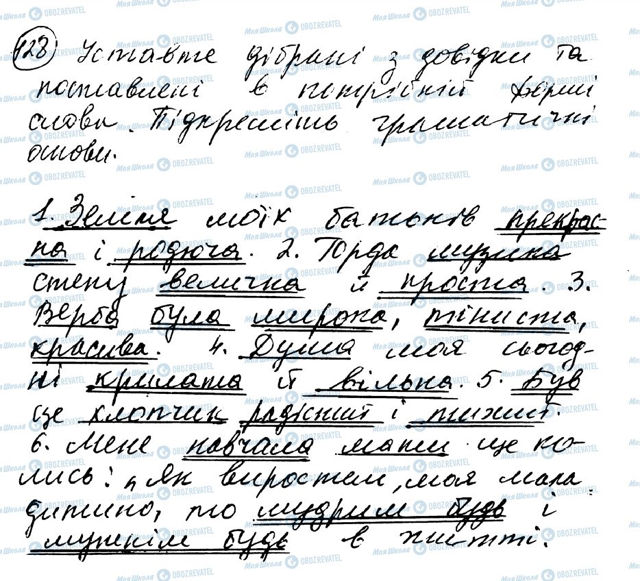 ГДЗ Українська мова 8 клас сторінка 128