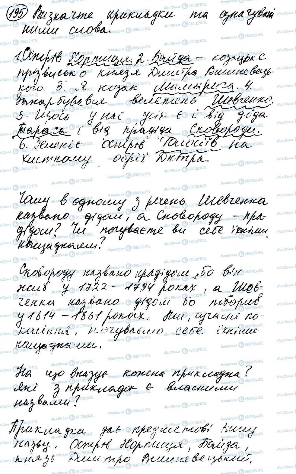 ГДЗ Українська мова 8 клас сторінка 195
