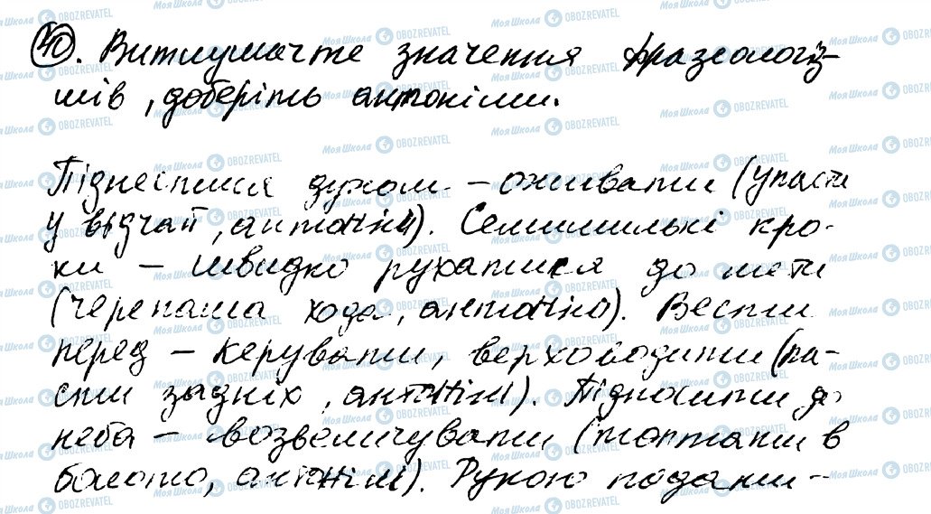 ГДЗ Українська мова 8 клас сторінка 40