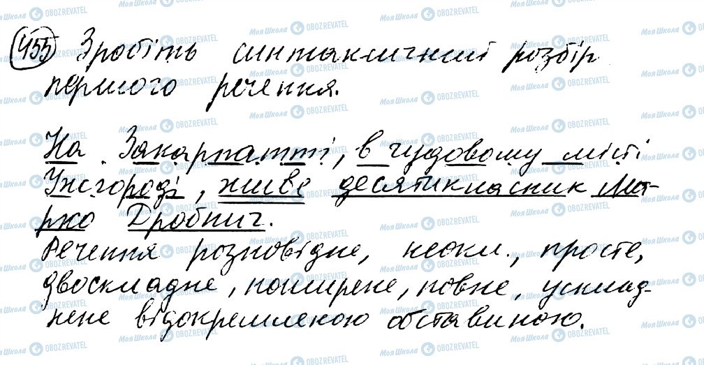 ГДЗ Українська мова 8 клас сторінка 455