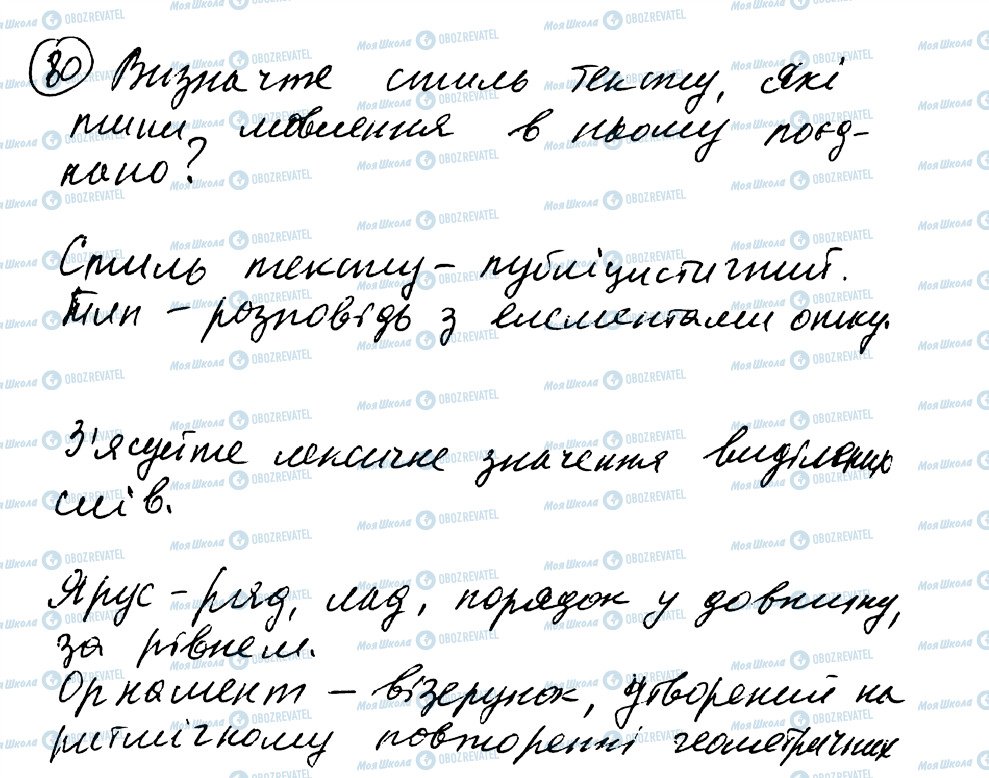 ГДЗ Українська мова 8 клас сторінка 80