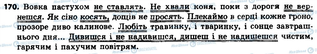 ГДЗ Українська мова 8 клас сторінка 170