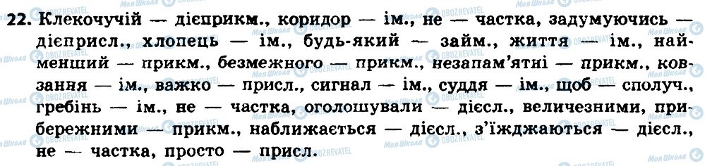 ГДЗ Укр мова 8 класс страница 22
