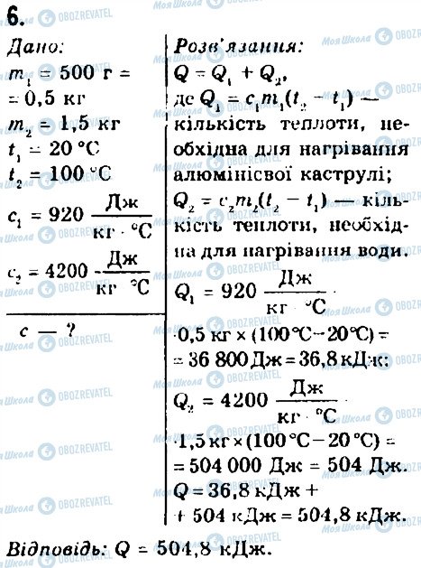 ГДЗ Физика 8 класс страница 6