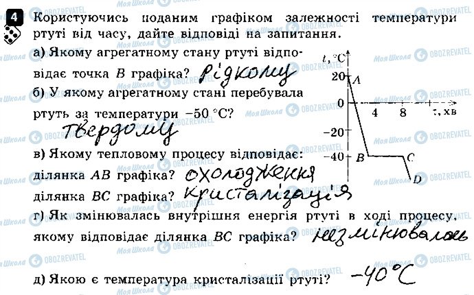 ГДЗ Фізика 8 клас сторінка 4