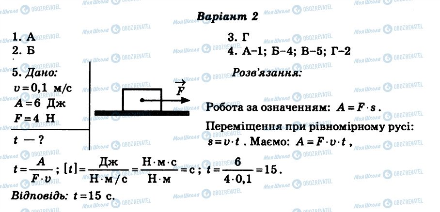 ГДЗ Фізика 8 клас сторінка СР10