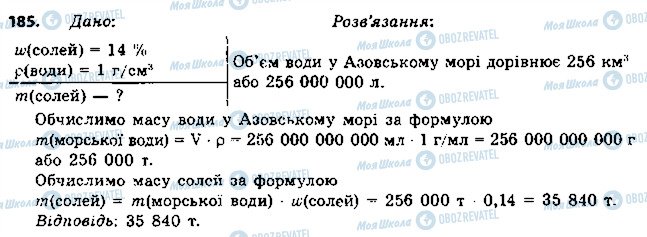 ГДЗ Хімія 8 клас сторінка 185