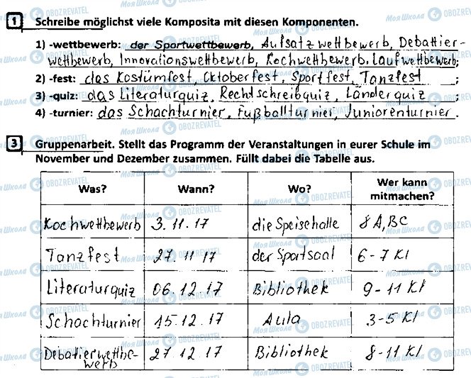 ГДЗ Немецкий язык 8 класс страница Сторінка28