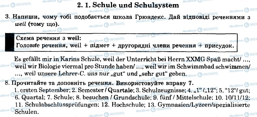 ГДЗ Немецкий язык 8 класс страница 2.1