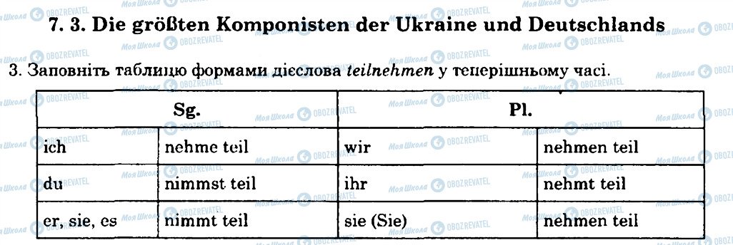 ГДЗ Німецька мова 8 клас сторінка 7.3