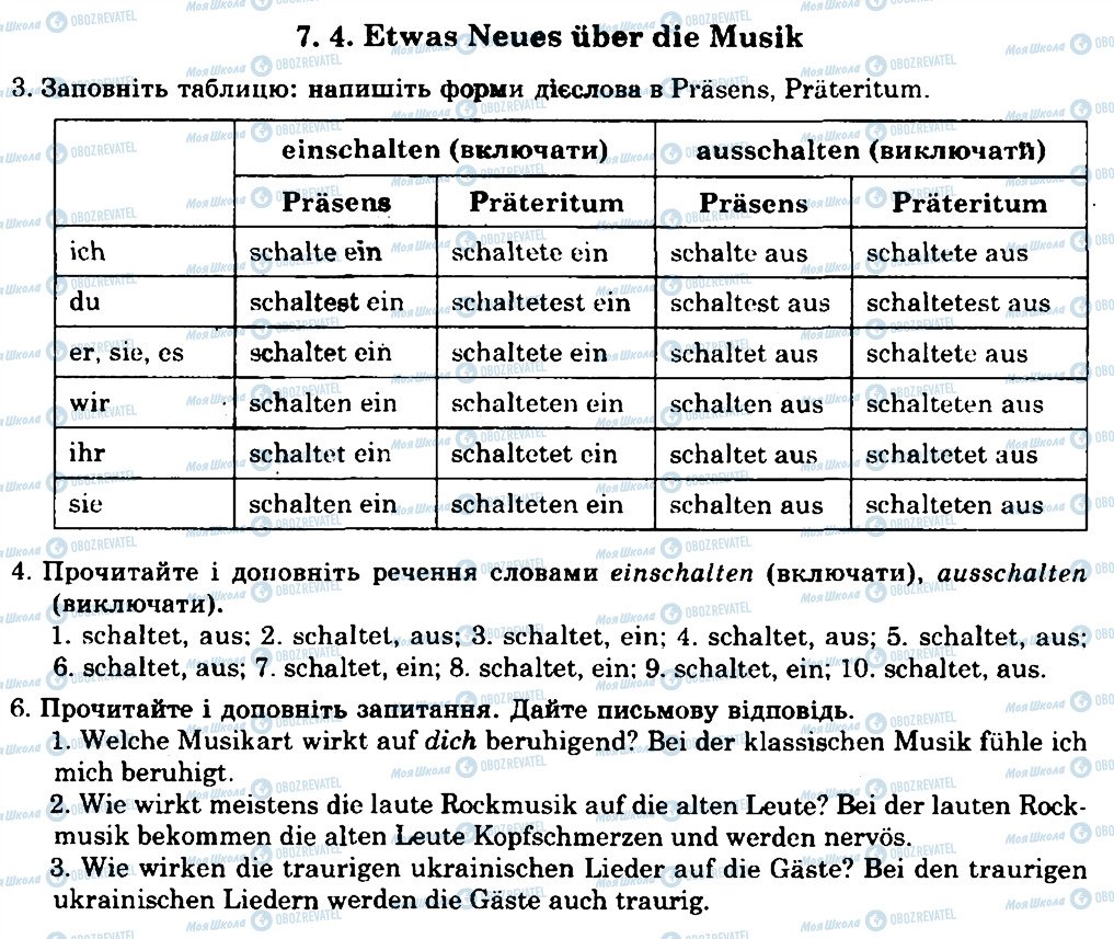 ГДЗ Німецька мова 8 клас сторінка 7.4