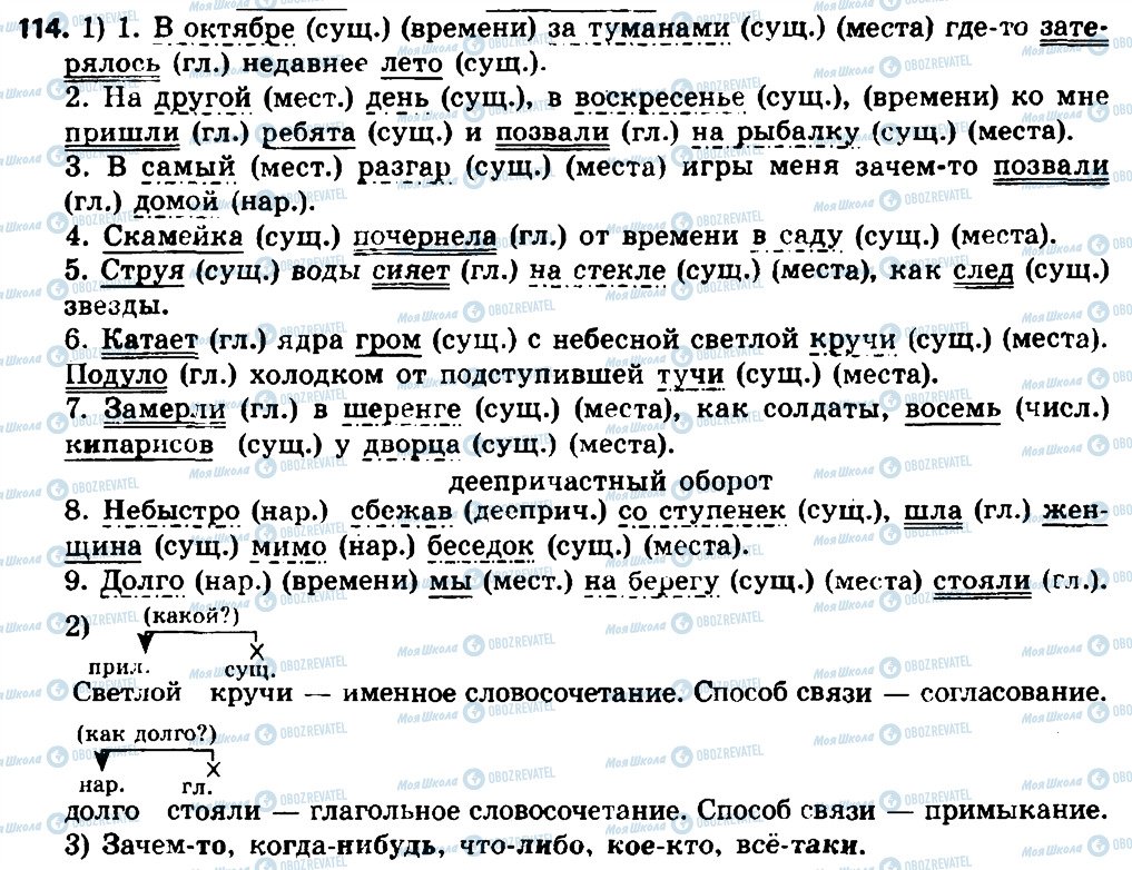 ГДЗ Русский язык 8 класс страница 114