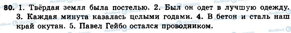 ГДЗ Російська мова 8 клас сторінка 80
