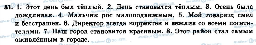 ГДЗ Російська мова 8 клас сторінка 81