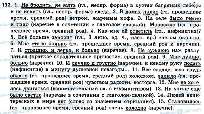 ГДЗ Російська мова 8 клас сторінка 132