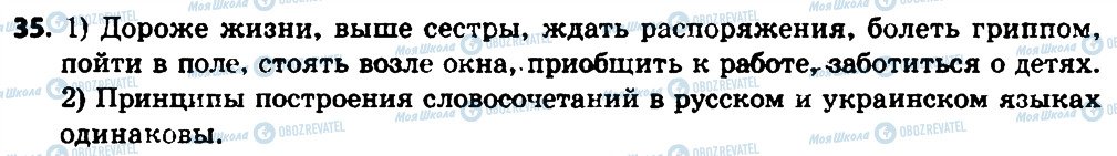 ГДЗ Російська мова 8 клас сторінка 35