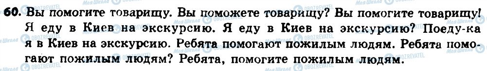 ГДЗ Російська мова 8 клас сторінка 60