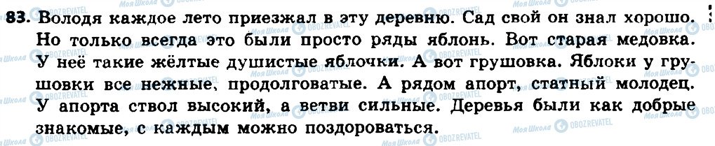 ГДЗ Російська мова 8 клас сторінка 83