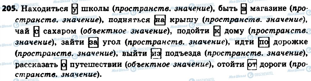 ГДЗ Російська мова 8 клас сторінка 205