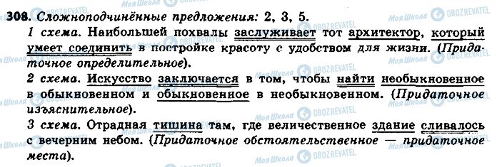 ГДЗ Російська мова 8 клас сторінка 308