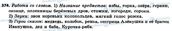 ГДЗ Російська мова 8 клас сторінка 374