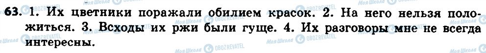 ГДЗ Російська мова 8 клас сторінка 63