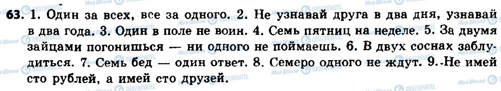 ГДЗ Російська мова 8 клас сторінка 63