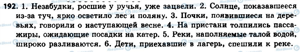 ГДЗ Російська мова 8 клас сторінка 192