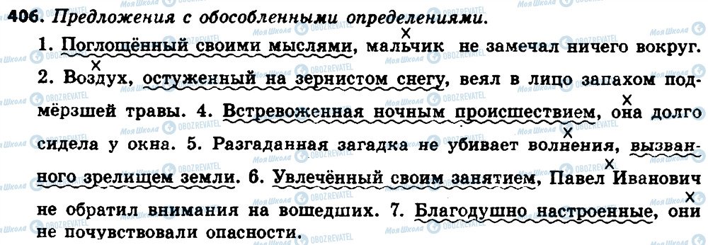 ГДЗ Російська мова 8 клас сторінка 406