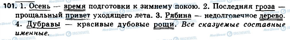 ГДЗ Російська мова 8 клас сторінка 101