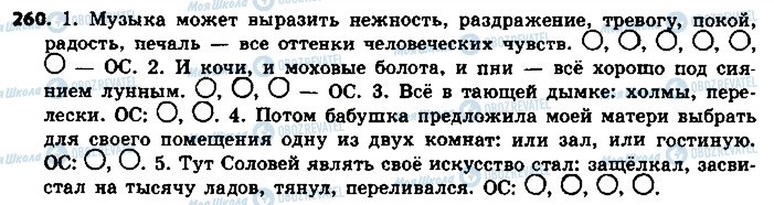 ГДЗ Російська мова 8 клас сторінка 260