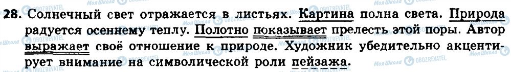 ГДЗ Російська мова 8 клас сторінка 28