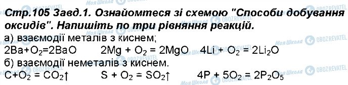 ГДЗ Хімія 8 клас сторінка 105