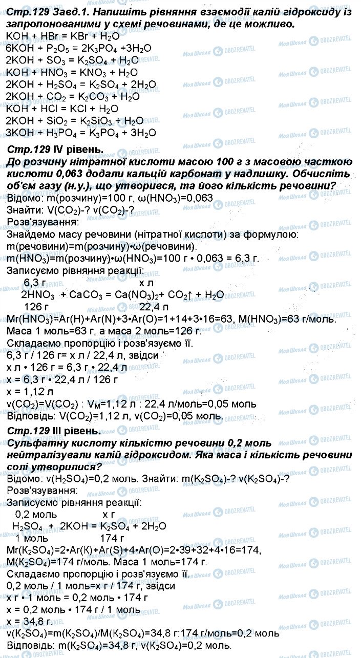 ГДЗ Химия 8 класс страница 129