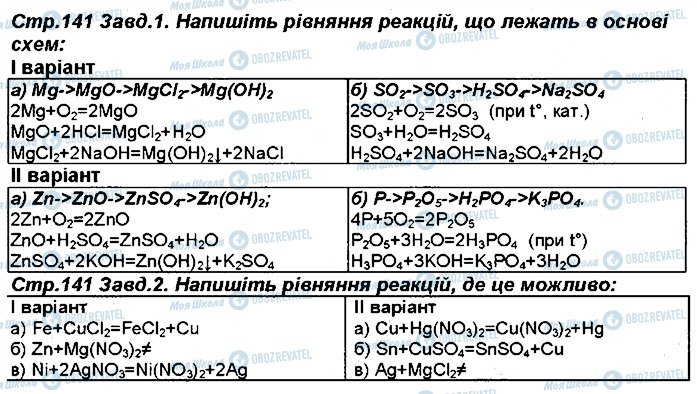 ГДЗ Химия 8 класс страница 141