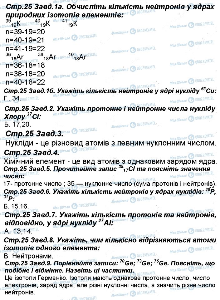 ГДЗ Хімія 8 клас сторінка 25