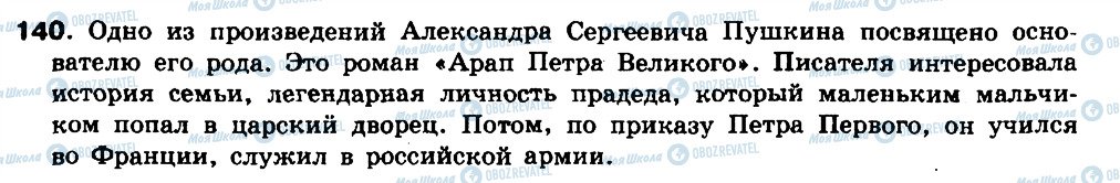 ГДЗ Російська мова 8 клас сторінка 140