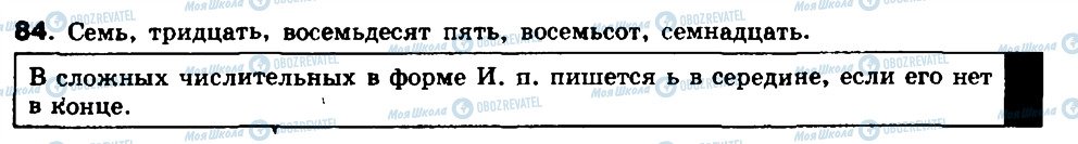 ГДЗ Російська мова 8 клас сторінка 84