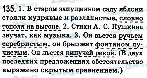 ГДЗ Російська мова 8 клас сторінка 135