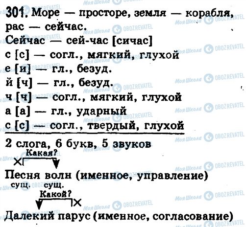 ГДЗ Російська мова 8 клас сторінка 301