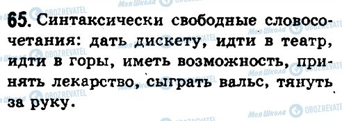 ГДЗ Російська мова 8 клас сторінка 65