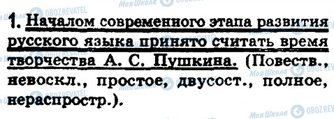 ГДЗ Російська мова 8 клас сторінка 1