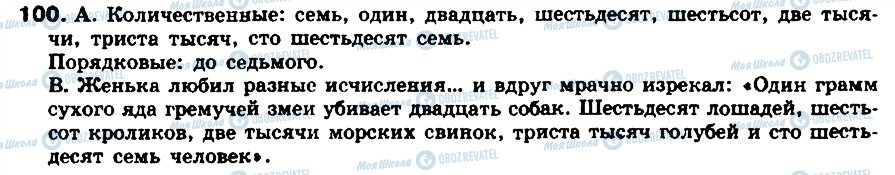 ГДЗ Російська мова 8 клас сторінка 100