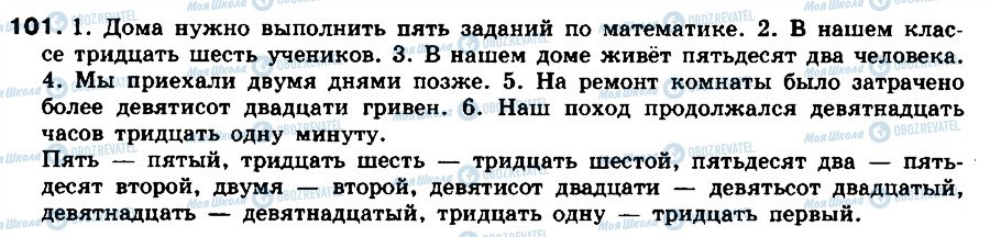 ГДЗ Російська мова 8 клас сторінка 101