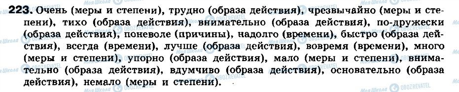 ГДЗ Російська мова 8 клас сторінка 223