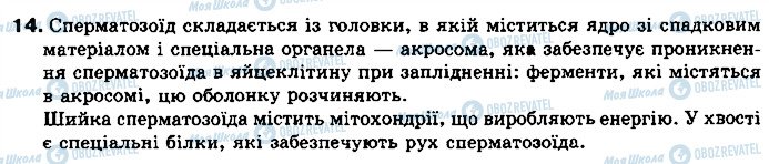 ГДЗ Біологія 8 клас сторінка 14