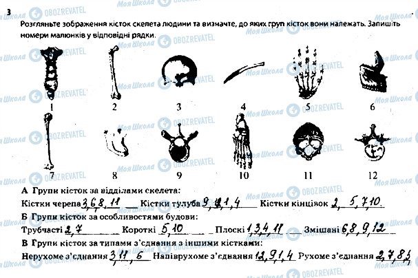 ГДЗ Биология 8 класс страница 3