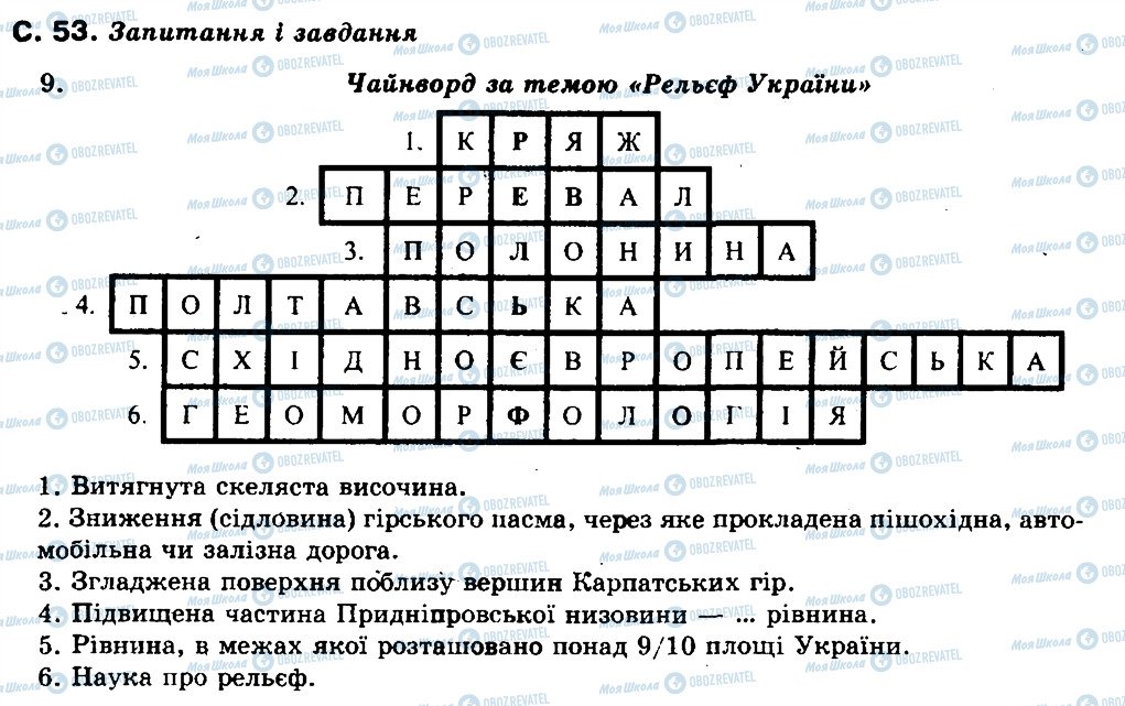 ГДЗ География 8 класс страница сторінка_53