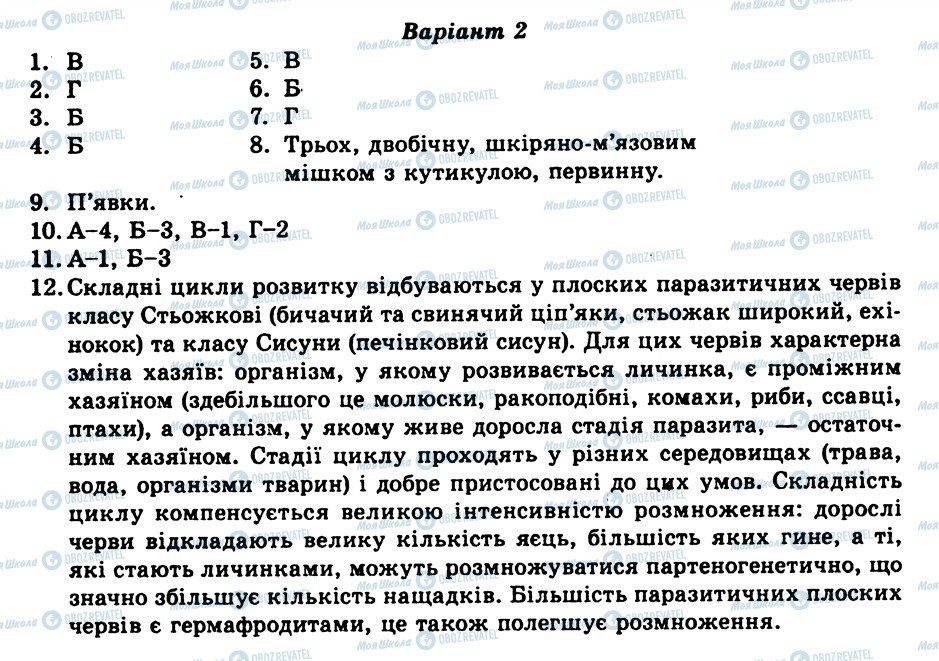 ГДЗ Біологія 8 клас сторінка ТО3