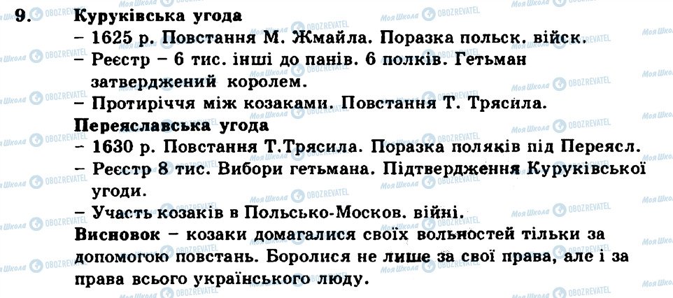 ГДЗ Історія України 8 клас сторінка 9